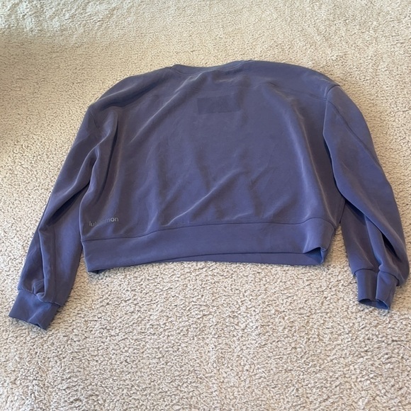 Lululemon Perfectly Oversized Crop Crew in Night Sea size 10 - Picture 5 of 6